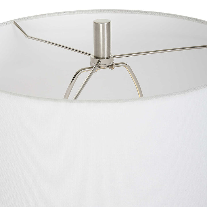 American Home Furniture Uttermost Fountain White Marble Buffet Lamp