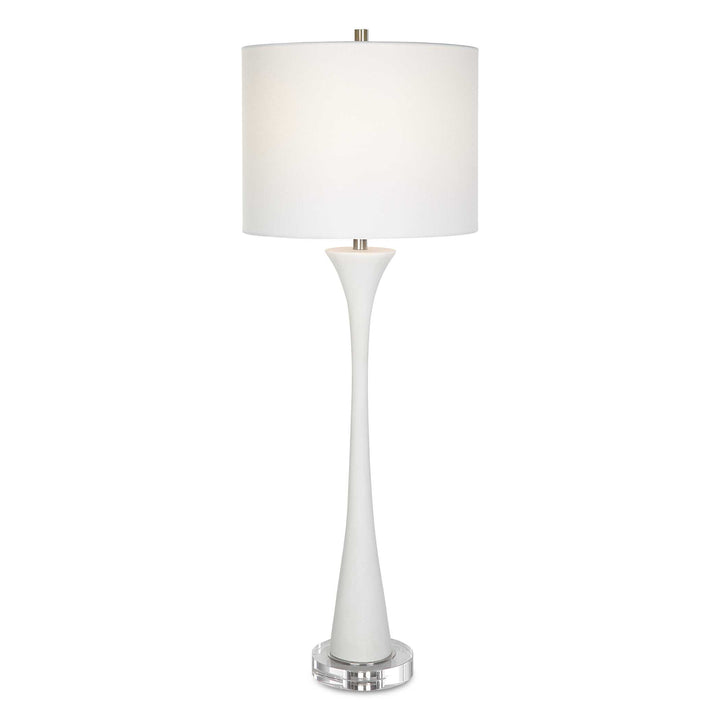 American Home Furniture Uttermost Fountain White Marble Buffet Lamp
