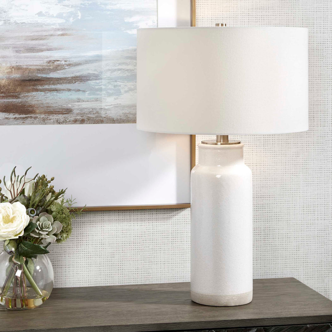 American Home Furniture Uttermost Albany White Farmhouse Table Lamp