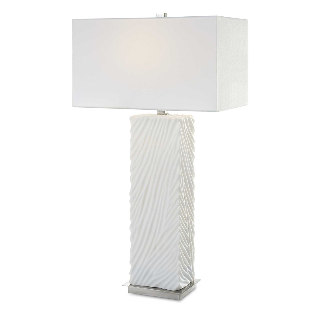 American Home Furniture Uttermost Pillar White Marble Table Lamp