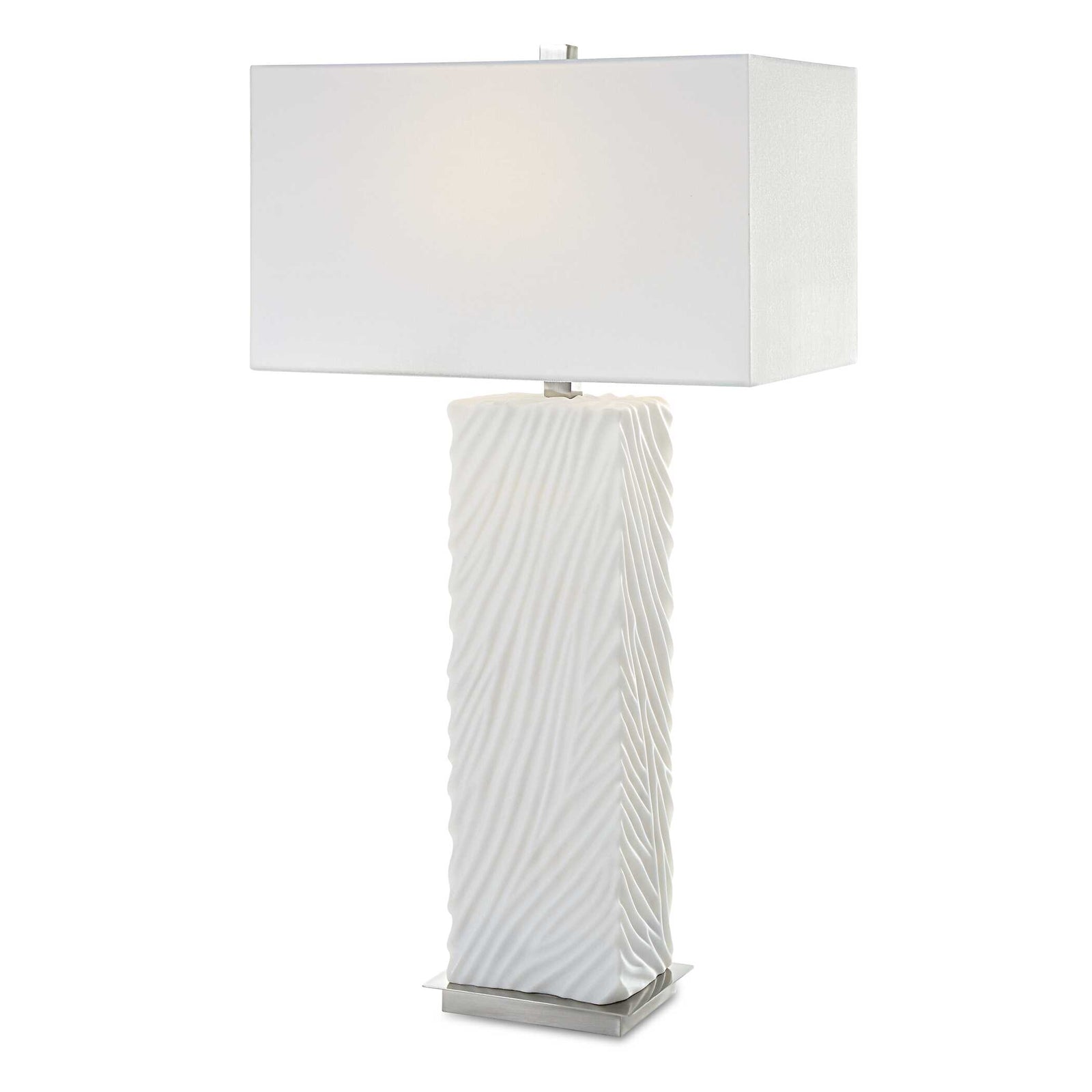 American Home Furniture Uttermost Pillar White Marble Table Lamp