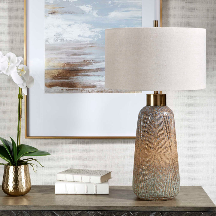 American Home Furniture Uttermost Western Sky Ceramic Table Lamp