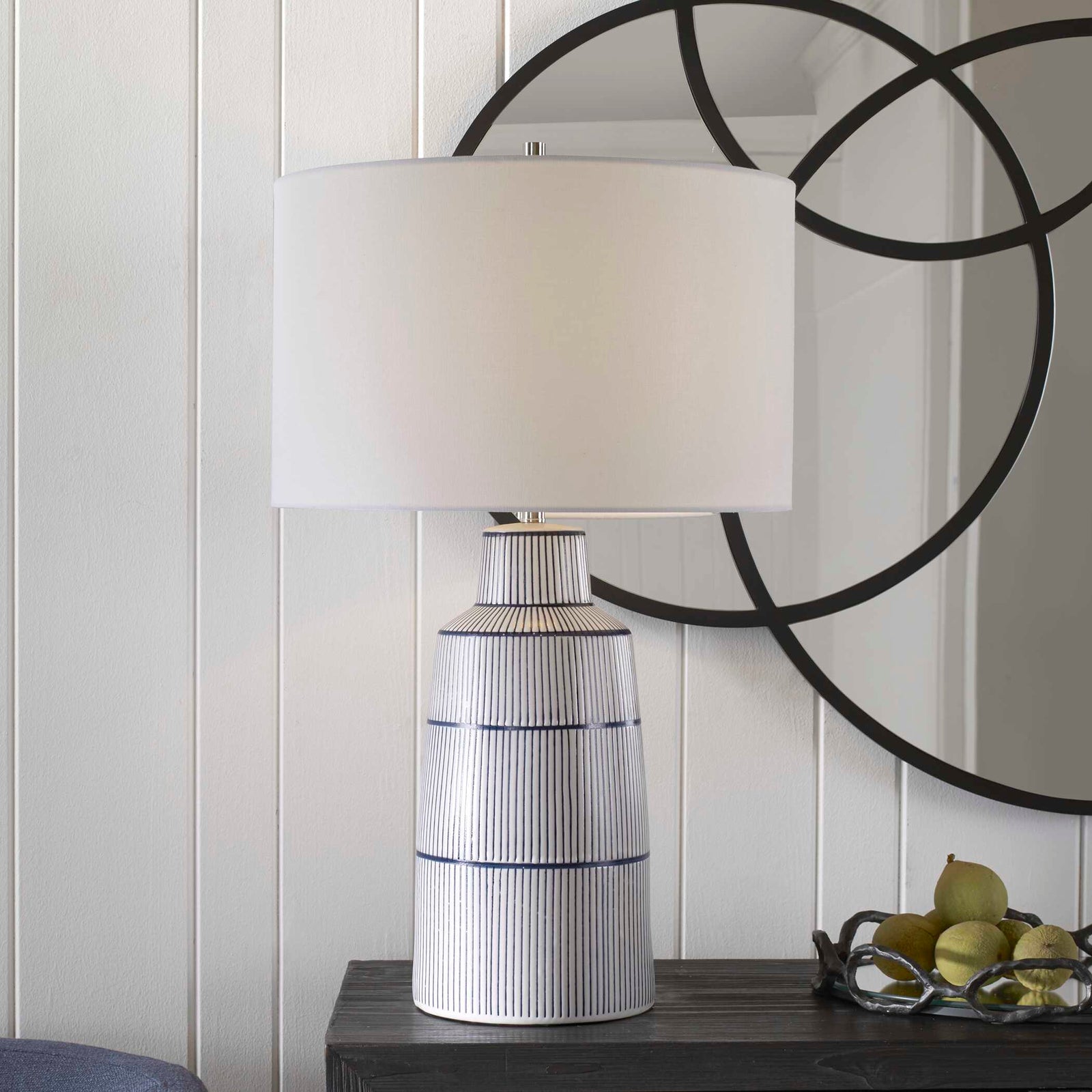 American Home Furniture Uttermost Breton Nautical Stripe Table Lamp