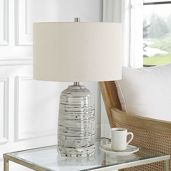 American Home Furniture Uttermost Cyclone Ivory Table Lamp
