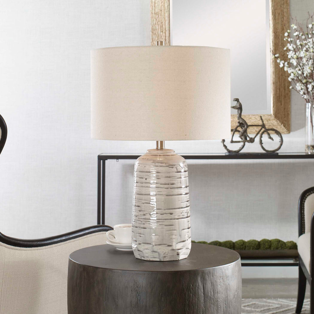 American Home Furniture Uttermost Cyclone Ivory Table Lamp