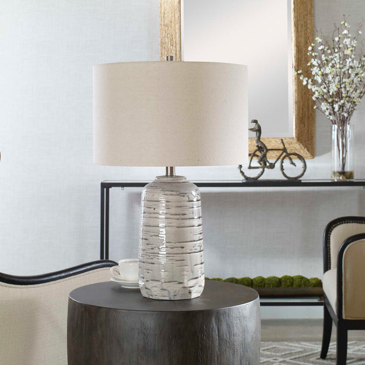American Home Furniture Uttermost Cyclone Ivory Table Lamp