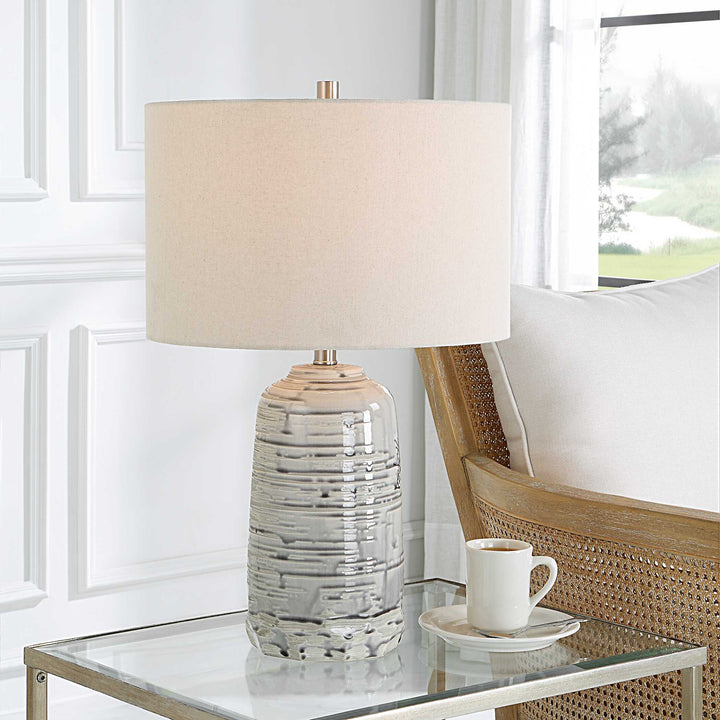 American Home Furniture Uttermost Cyclone Ivory Table Lamp