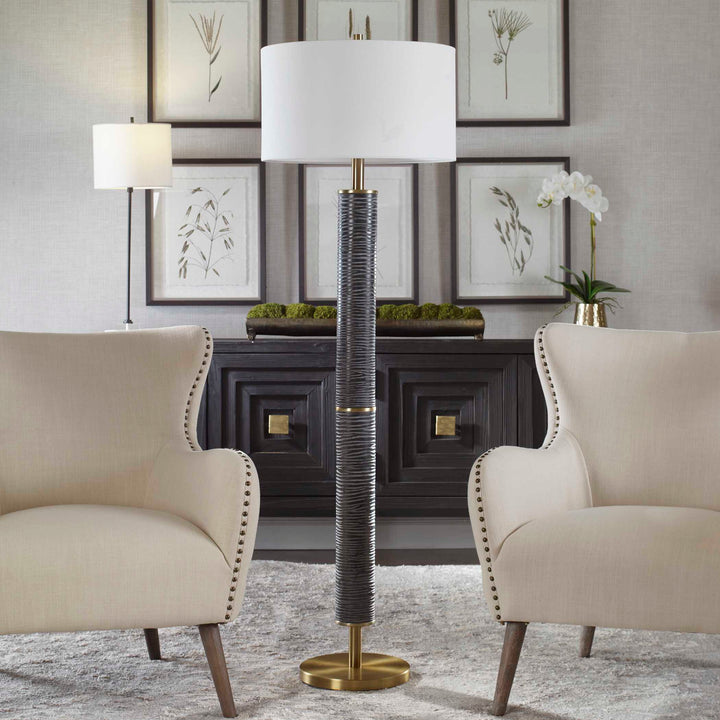 American Home Furniture Uttermost Summit Rustic Floor Lamp