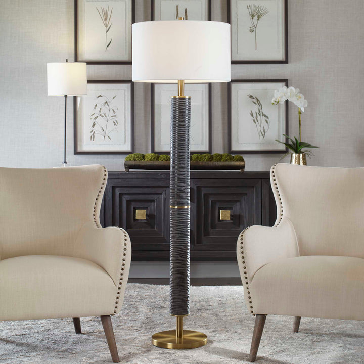 American Home Furniture Uttermost Summit Rustic Floor Lamp