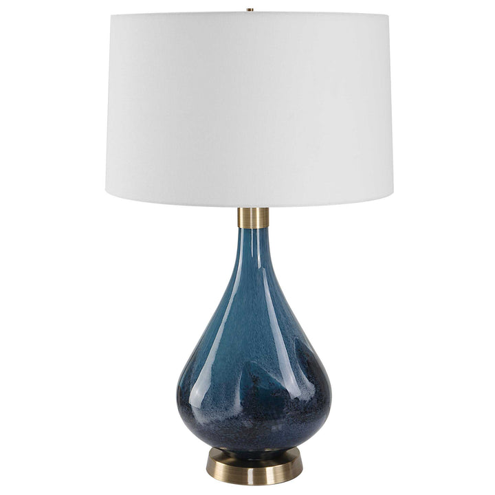 American Home Furniture Uttermost Riviera Art Glass Table Lamp
