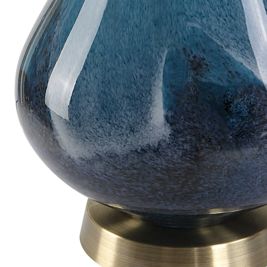 American Home Furniture Uttermost Riviera Art Glass Table Lamp