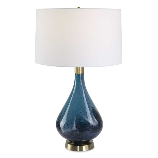 American Home Furniture Uttermost Riviera Art Glass Table Lamp