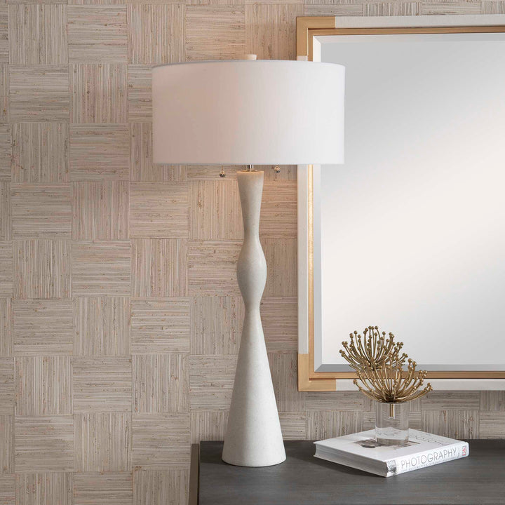 American Home Furniture Uttermost Sharma Ivory Stone Table Lamp