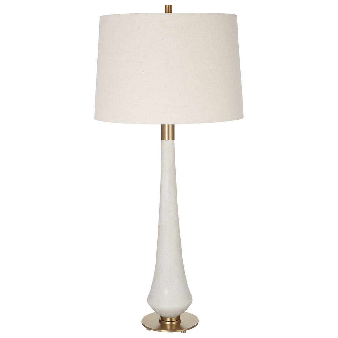 American Home Furniture Uttermost Marille Ivory Stone Table Lamp