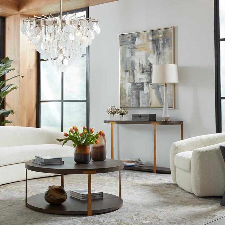 American Home Furniture Uttermost Marille Ivory Stone Table Lamp