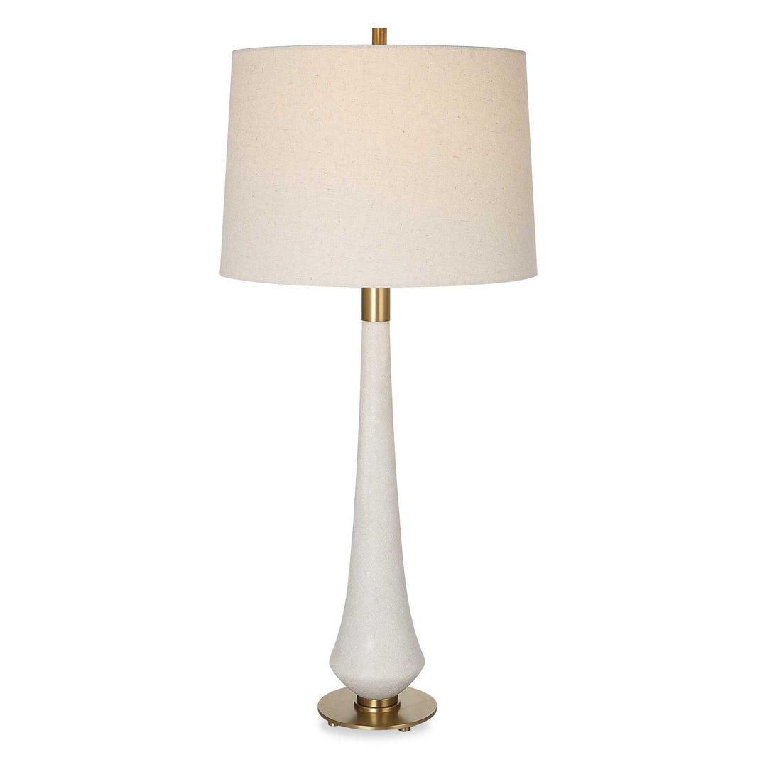 Marille Ivory Stone Table Lamp - AmericanHomeFurniture