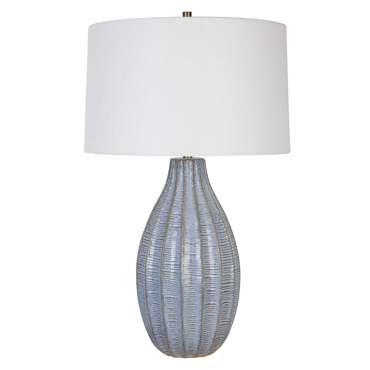 American Home Furniture Uttermost Veston Blue Glaze Table Lamp