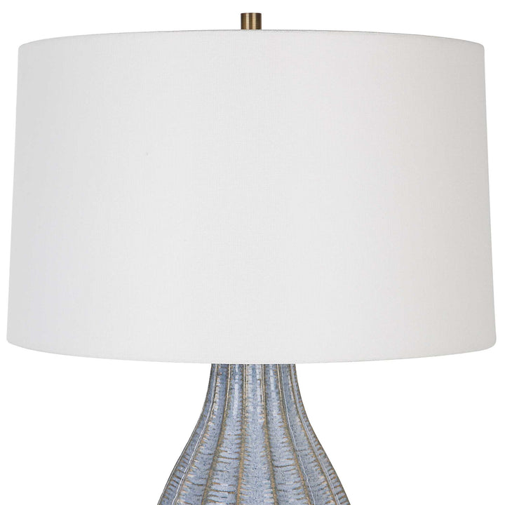 American Home Furniture Uttermost Veston Blue Glaze Table Lamp