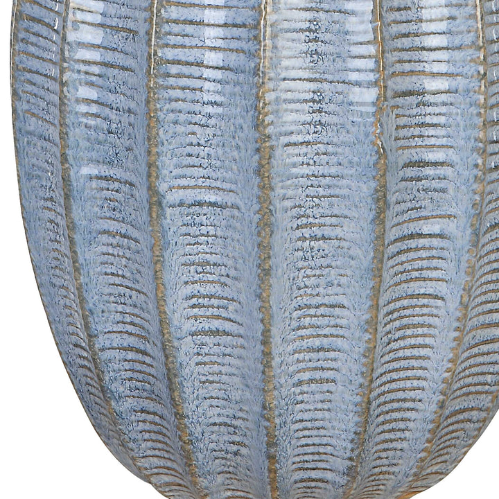American Home Furniture Uttermost Veston Blue Glaze Table Lamp