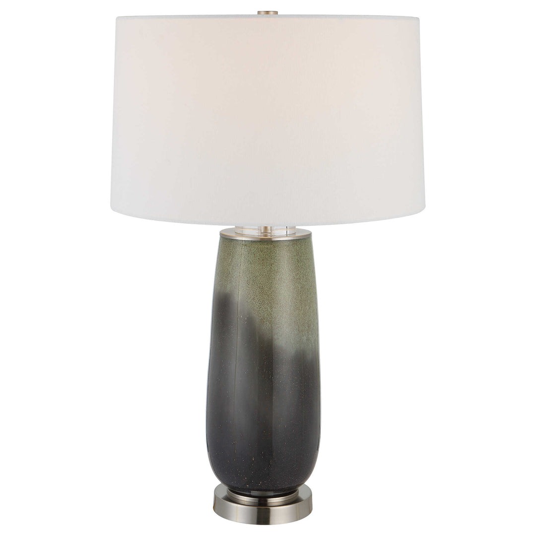 American Home Furniture Uttermost Campa Gray-Blue Table Lamp