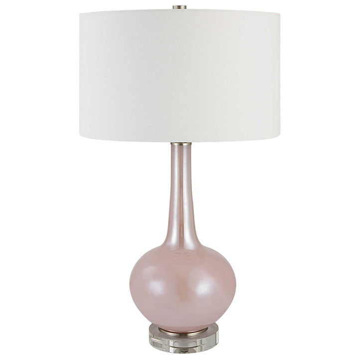 American Home Furniture Uttermost Rosa Pink Glass Table Lamp