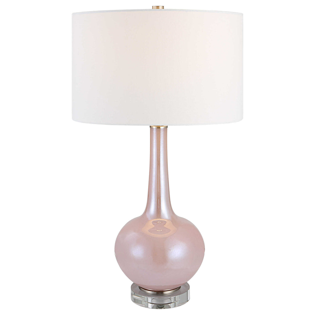 American Home Furniture Uttermost Rosa Pink Glass Table Lamp