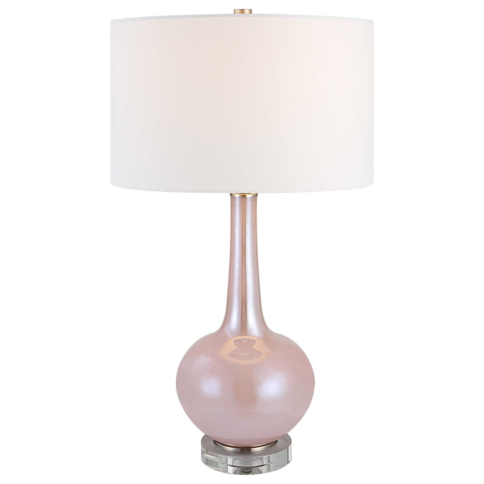 American Home Furniture Uttermost Rosa Pink Glass Table Lamp