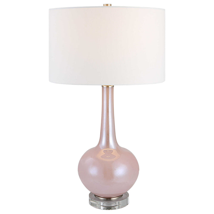 American Home Furniture Uttermost Rosa Pink Glass Table Lamp