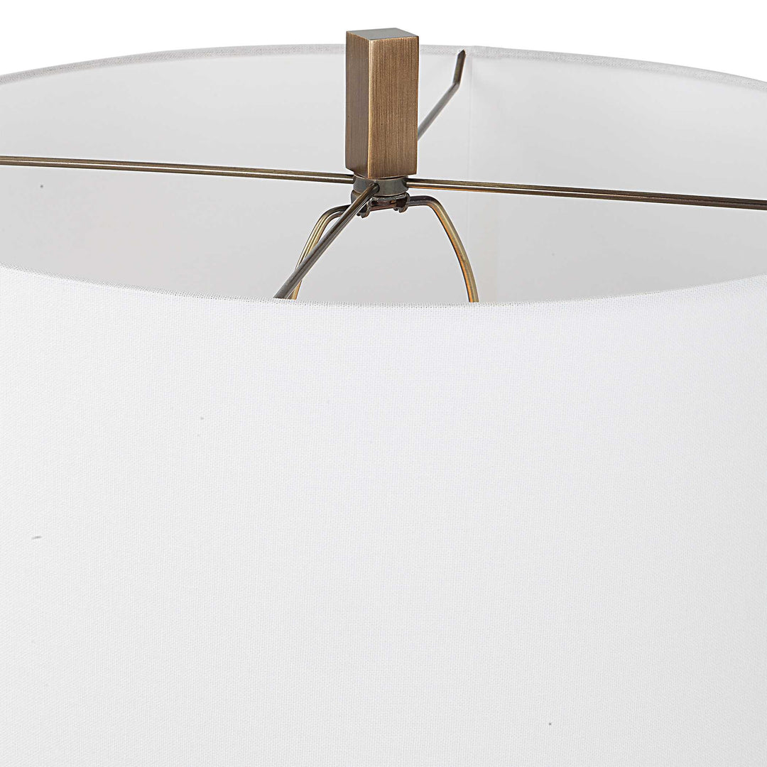 American Home Furniture Uttermost Link Brushed Gold Floor Lamp