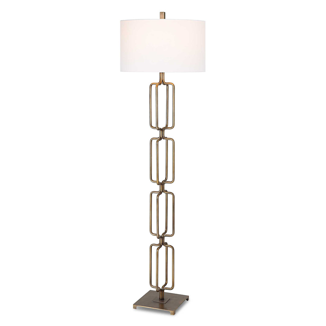 American Home Furniture Uttermost Link Brushed Gold Floor Lamp