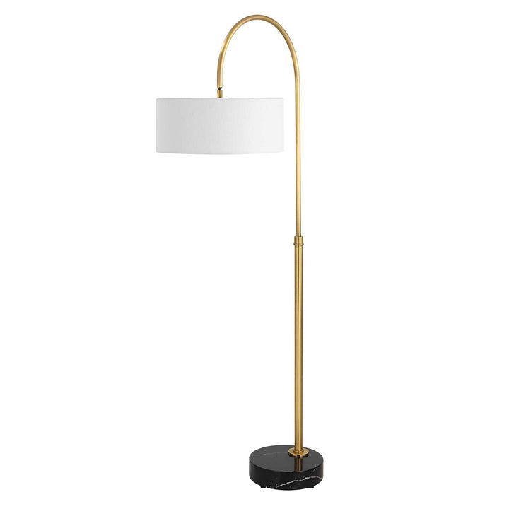 American Home Furniture Uttermost Huxford Brass Arch Floor Lamp