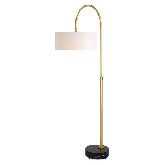 American Home Furniture Uttermost Huxford Brass Arch Floor Lamp
