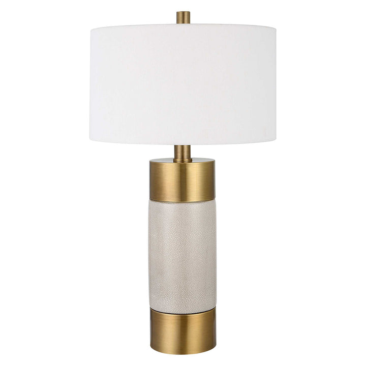 American Home Furniture Uttermost Adelia Ivory & Brass Table Lamp