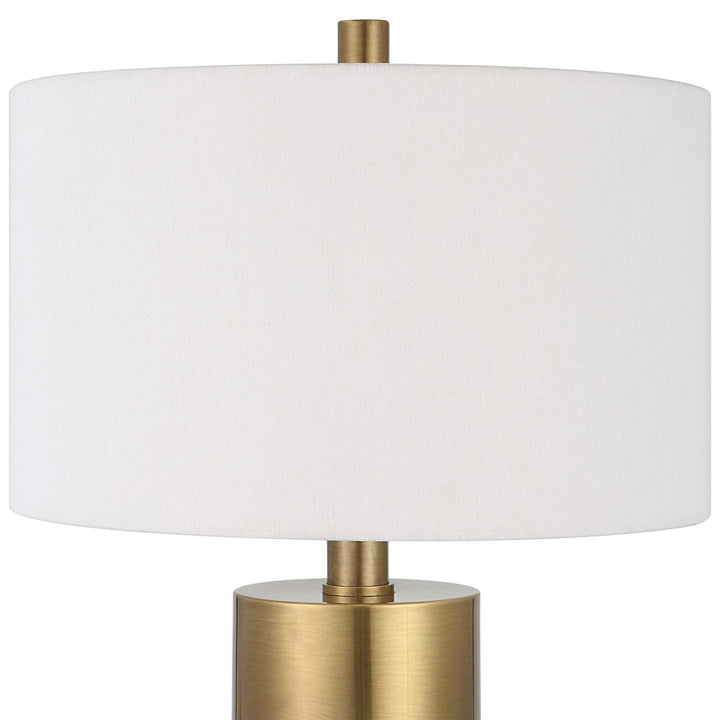 American Home Furniture Uttermost Adelia Ivory & Brass Table Lamp