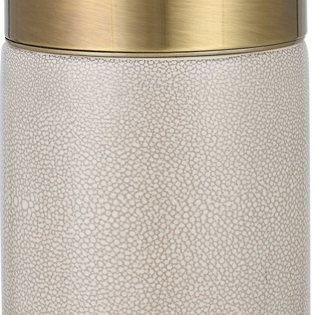 American Home Furniture Uttermost Adelia Ivory & Brass Table Lamp