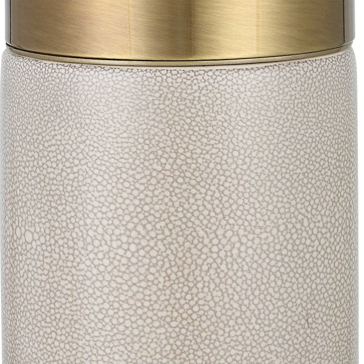 American Home Furniture Uttermost Adelia Ivory & Brass Table Lamp