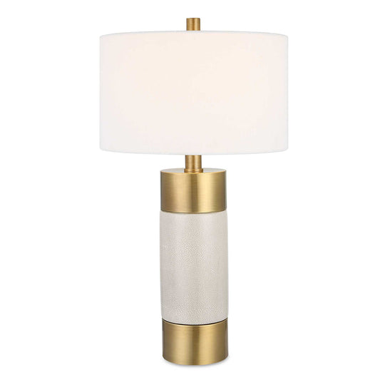 American Home Furniture Uttermost Adelia Ivory & Brass Table Lamp