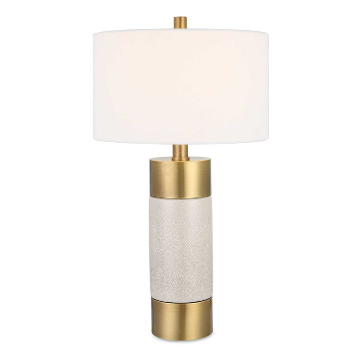 American Home Furniture Uttermost Adelia Ivory & Brass Table Lamp