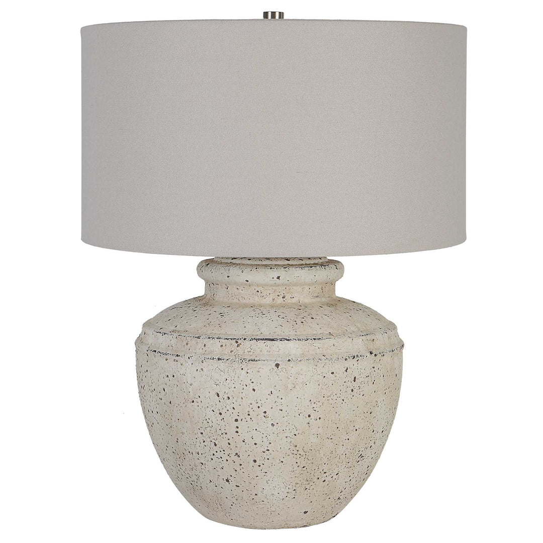 American Home Furniture Uttermost Artifact Aged Stone Table Lamp