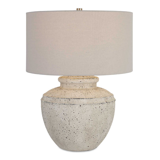 American Home Furniture Uttermost Artifact Aged Stone Table Lamp