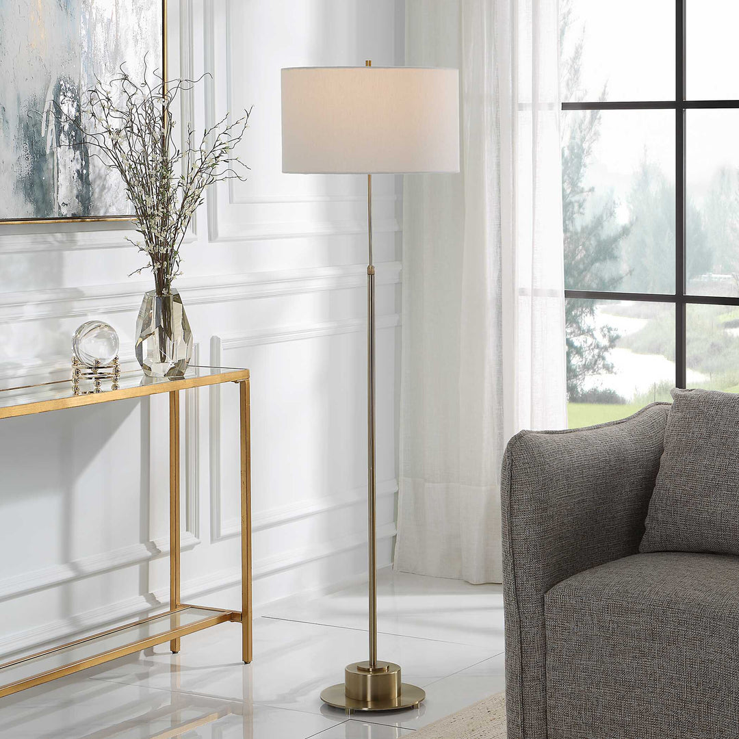 American Home Furniture Uttermost Prominence Brass Floor Lamp