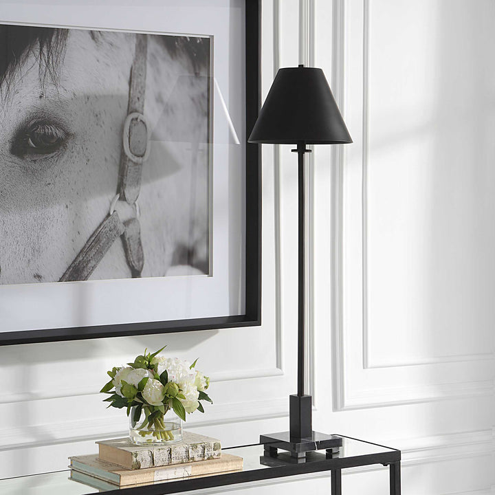 American Home Furniture Uttermost Pilot Black Buffet Lamp