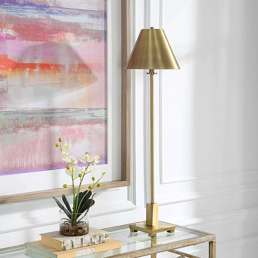 American Home Furniture Uttermost Pilot Brass Buffet Lamp