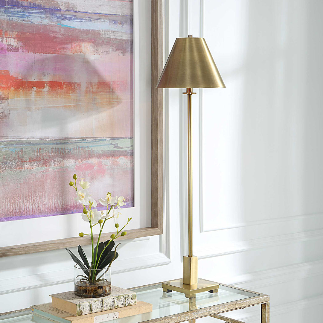 American Home Furniture Uttermost Pilot Brass Buffet Lamp