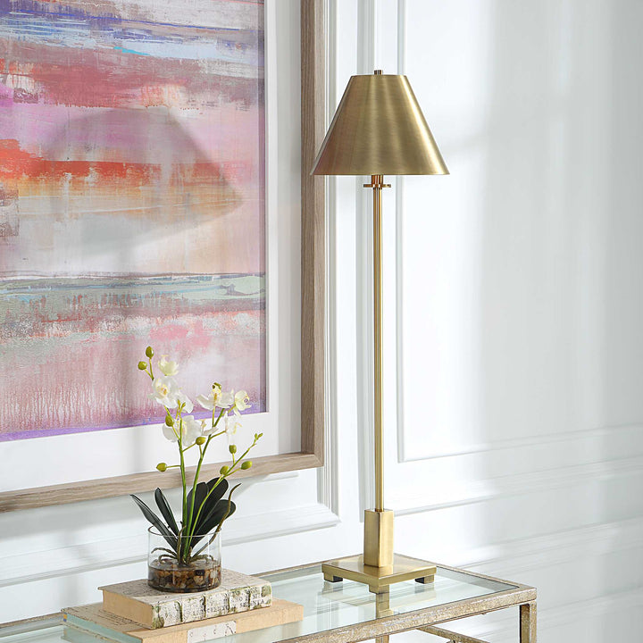 American Home Furniture Uttermost Pilot Brass Buffet Lamp