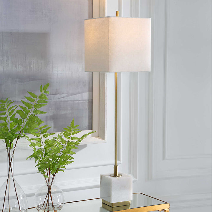 American Home Furniture Uttermost Escort Brass Buffet Lamp