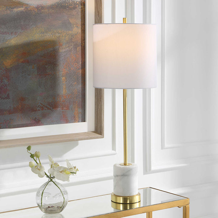 American Home Furniture Uttermost Turret Gold Buffet Lamp
