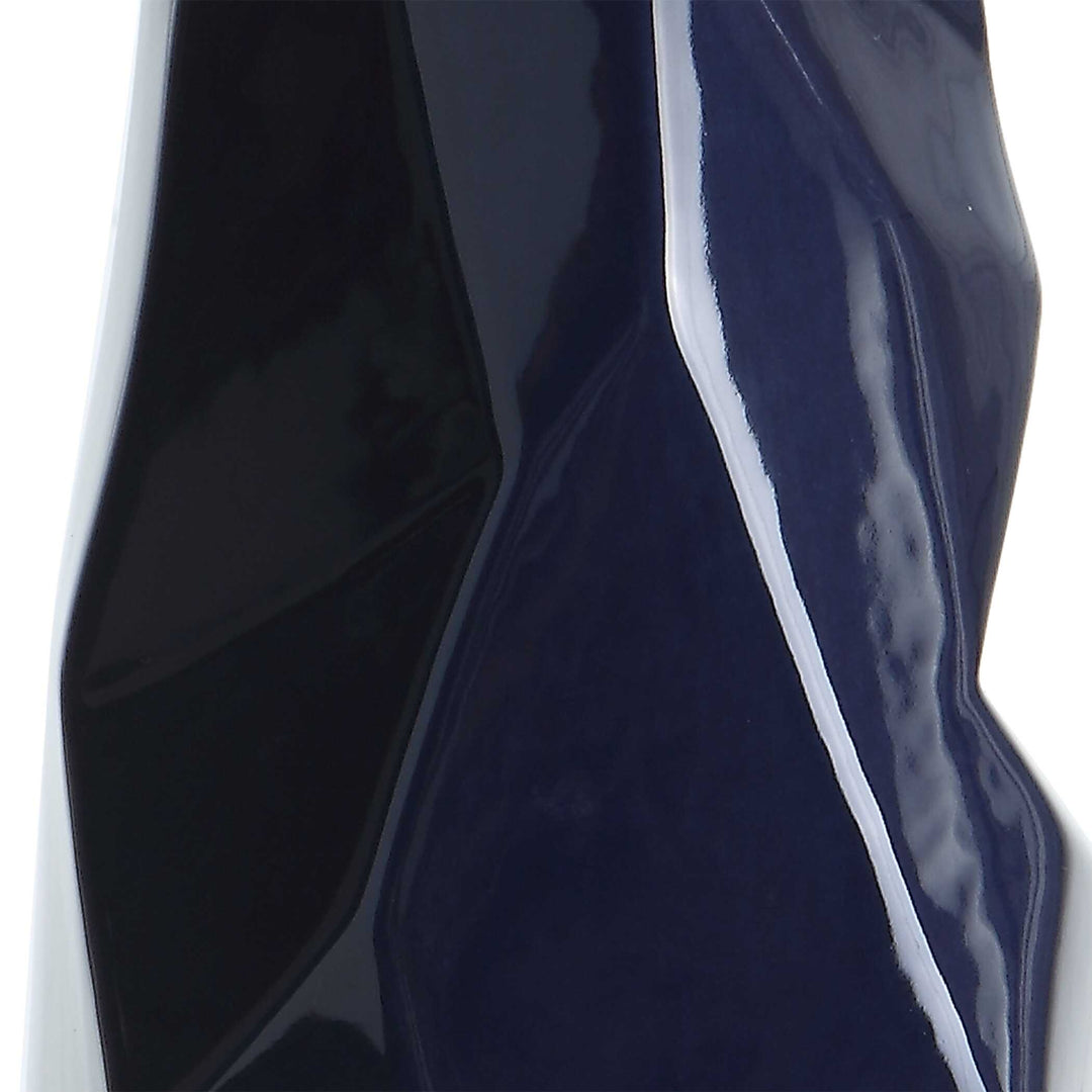 American Home Furniture Uttermost Kavos Geometric Blue Table Lamp