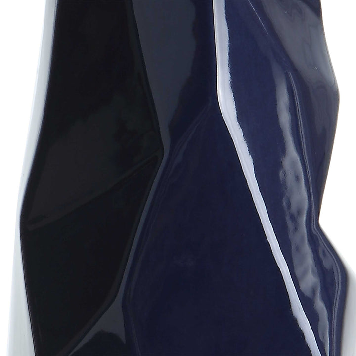 American Home Furniture Uttermost Kavos Geometric Blue Table Lamp