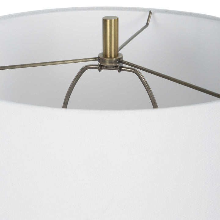 American Home Furniture Uttermost Kavos Geometric Blue Table Lamp